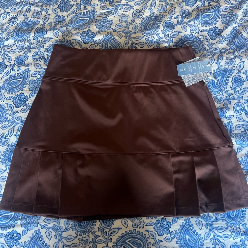 Sigrid Olsen Brown Skort with Pleated Style for Athletic Occasions